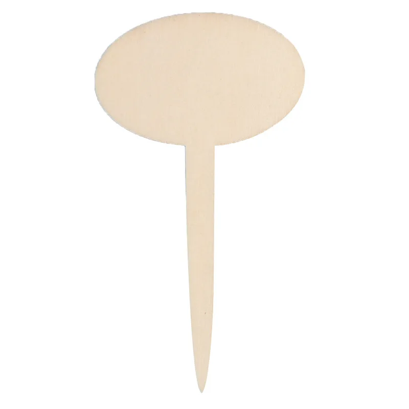 

5pcs Wooden Oval Eco-friendly Gardening Nursery Pot Seed Herbal Planting Tools Wooden Label Plant Label Garden Label B1
