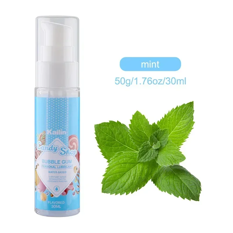 Lubricante a base de agua para adultos, aceite de sabor a fresa/limón/menta, Gel Anal Vaginal, producto Oral, 30ml