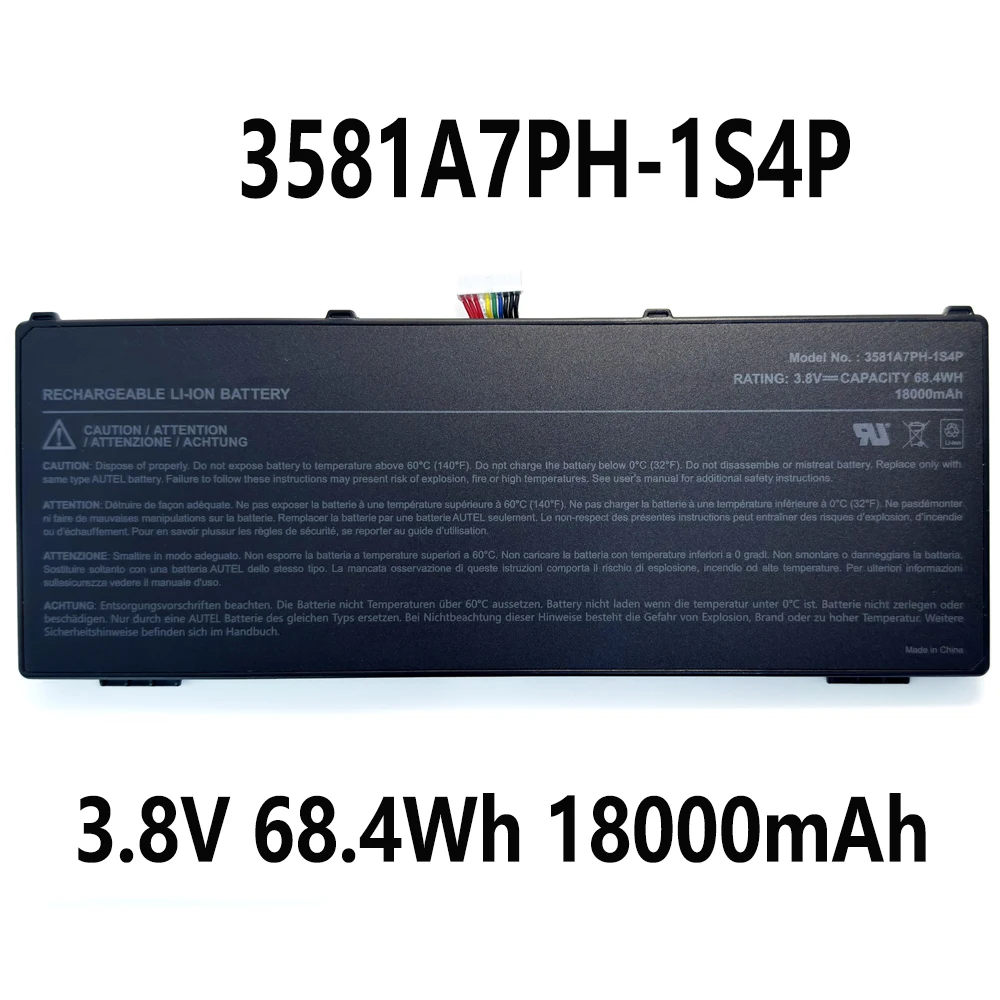 3581A7PH-1S4P 3.8V 68.4Wh 18000mAh Battery for Autel MaxiSys Ultra Scanners