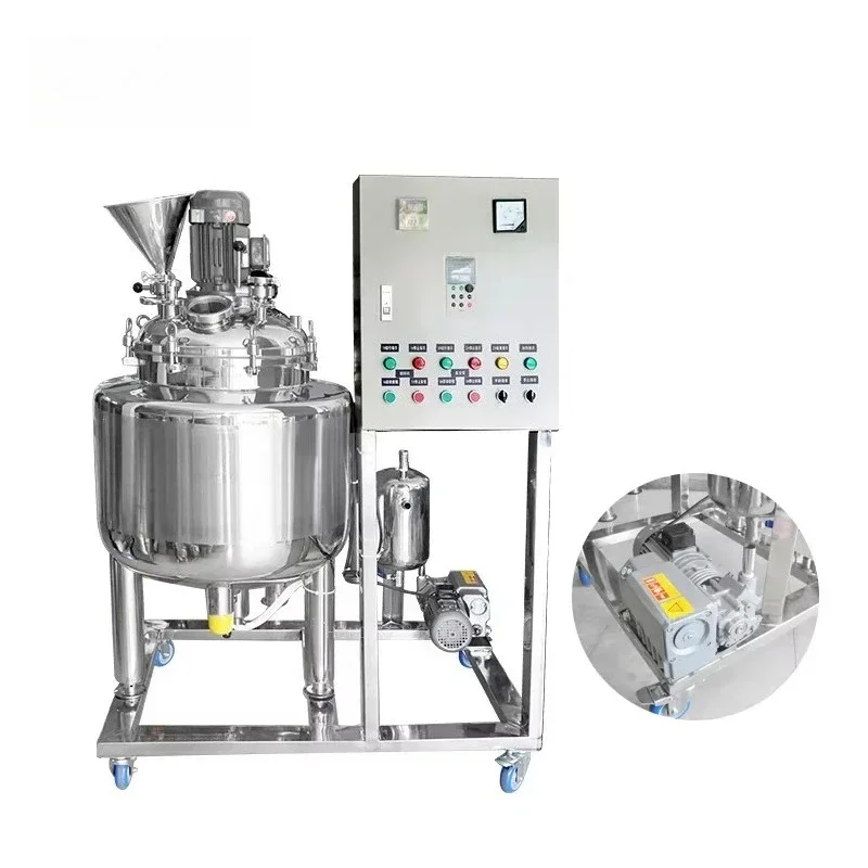 Vacuum Emulsifying Mixer Shampoo Making Machine Cosmetic Cream Mixing Homogenizer Food Hygiene Grade Vacuum Mixing Equipment