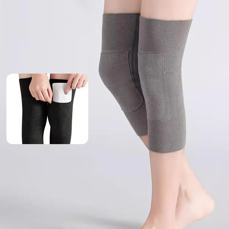 1 Pair Winter Warm Knee Pads Leg Support For Universal Knee Pads For Pain And Joint Pain Holding The Heat Soft And Comfortable