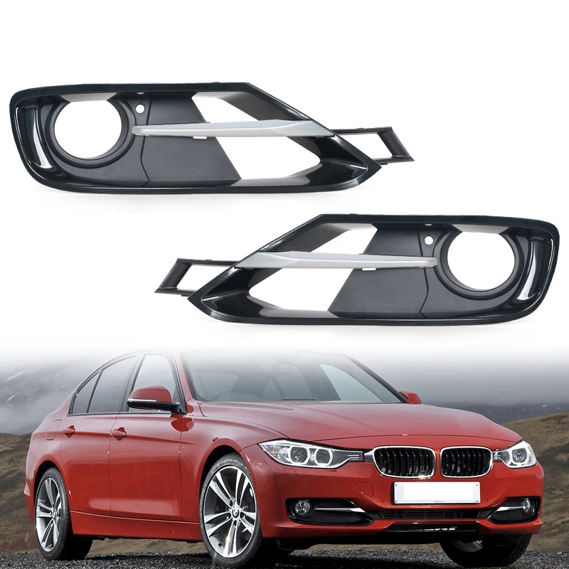 Car Front Bumper Fog Light Grill For BMW F30 F31 2012-2015  Fog Light Open Vent Grille Intake Cover 51117300739 51117300740