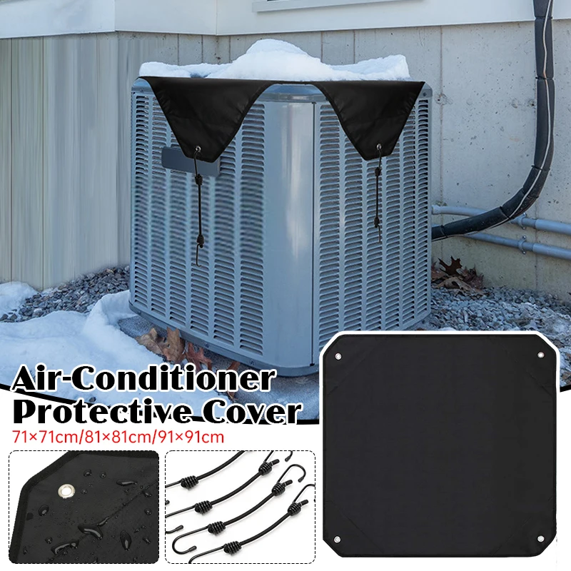 

Winter Air Conditioner Covers for Outside Units Waterproof Central Cover Sturdy Covers Ac Outdoor Heat Pump Cover