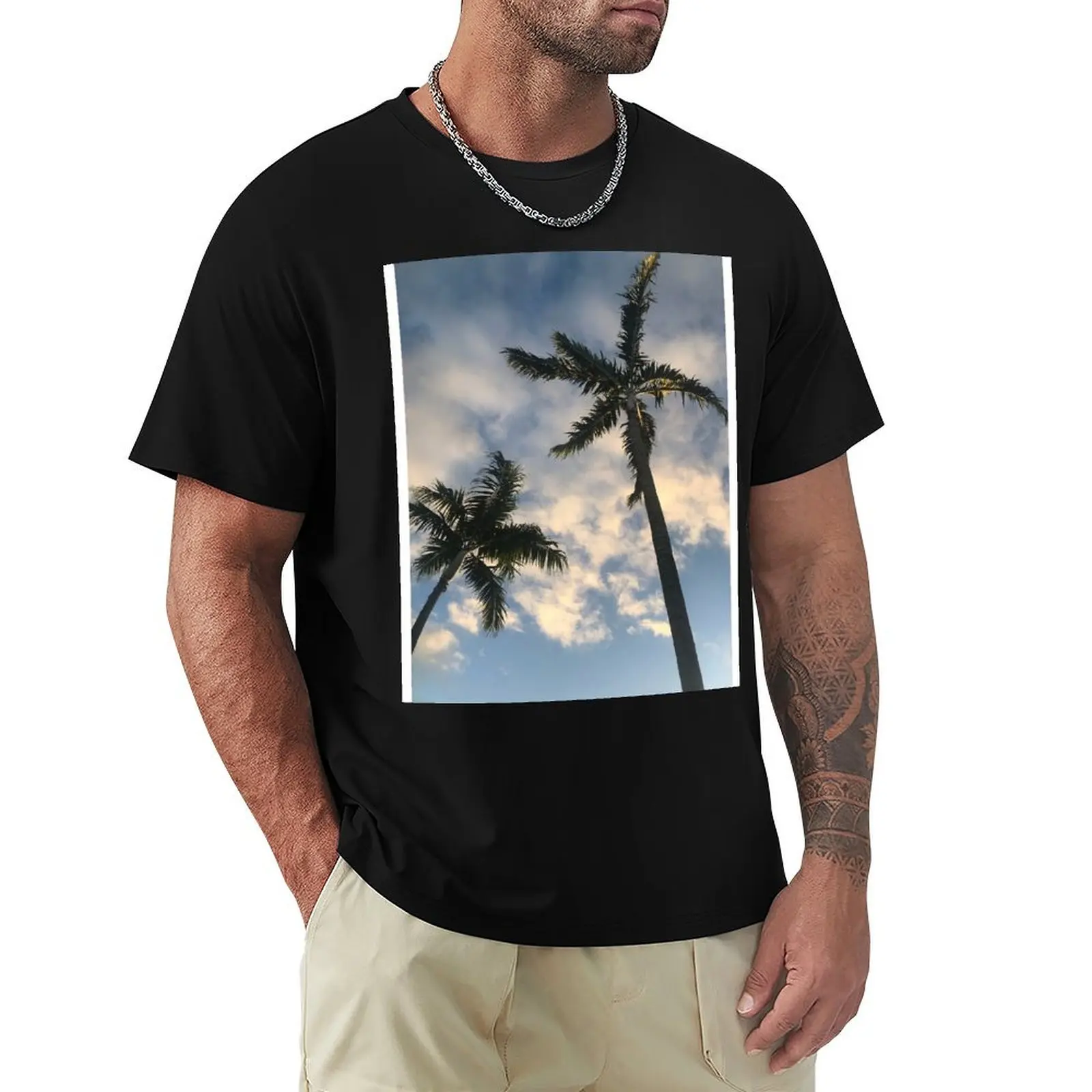 

Breeze through the Palm Trees T-Shirt T-shirts oversize Luxury man oversized t shirt anime mens tall t shirts