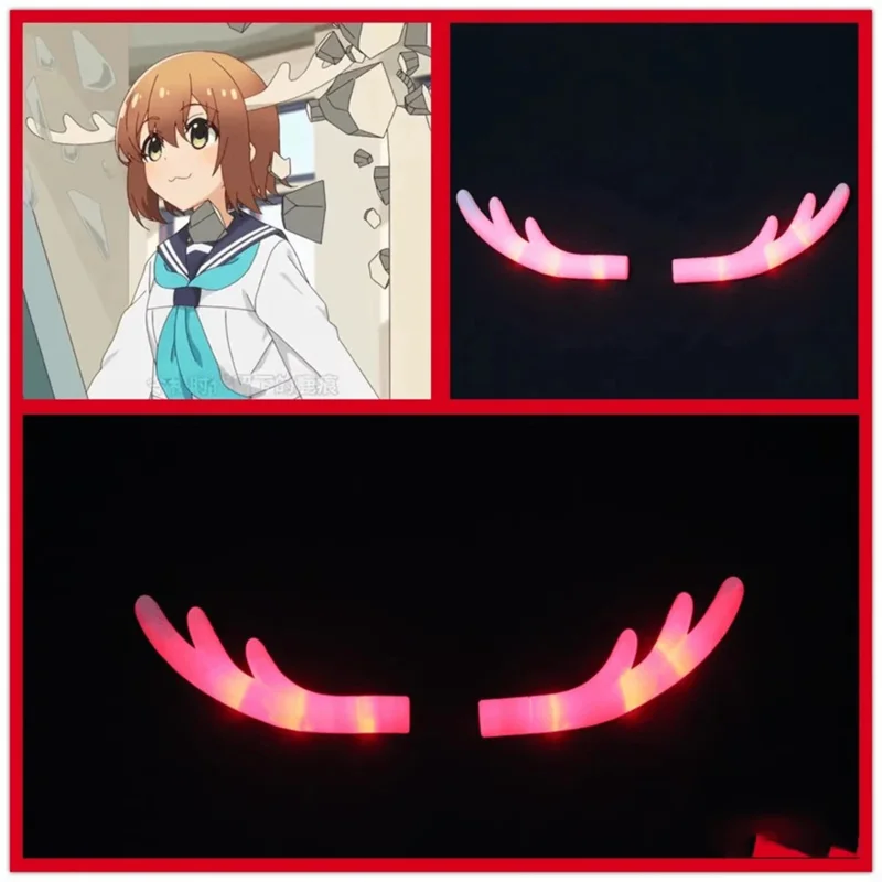 DY20Comic My Deer Friend Nokotan Antlers Headwear Horn Can Emit Light Cosplay Replica Prop Decoration Character Accessories25