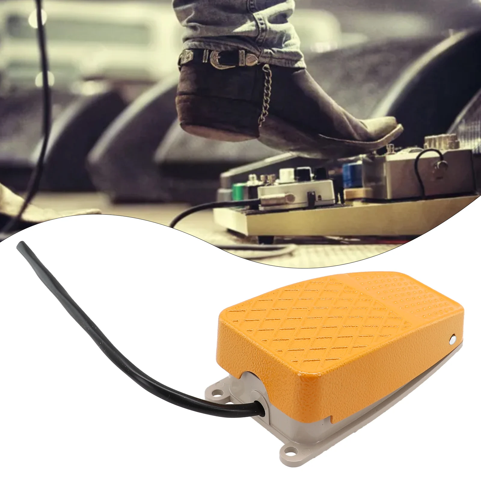 Brand New High Quality Foot Switch Electric Pedal Non-slip Practical 10A Aluminum Momentary Multi Purpose SPDT