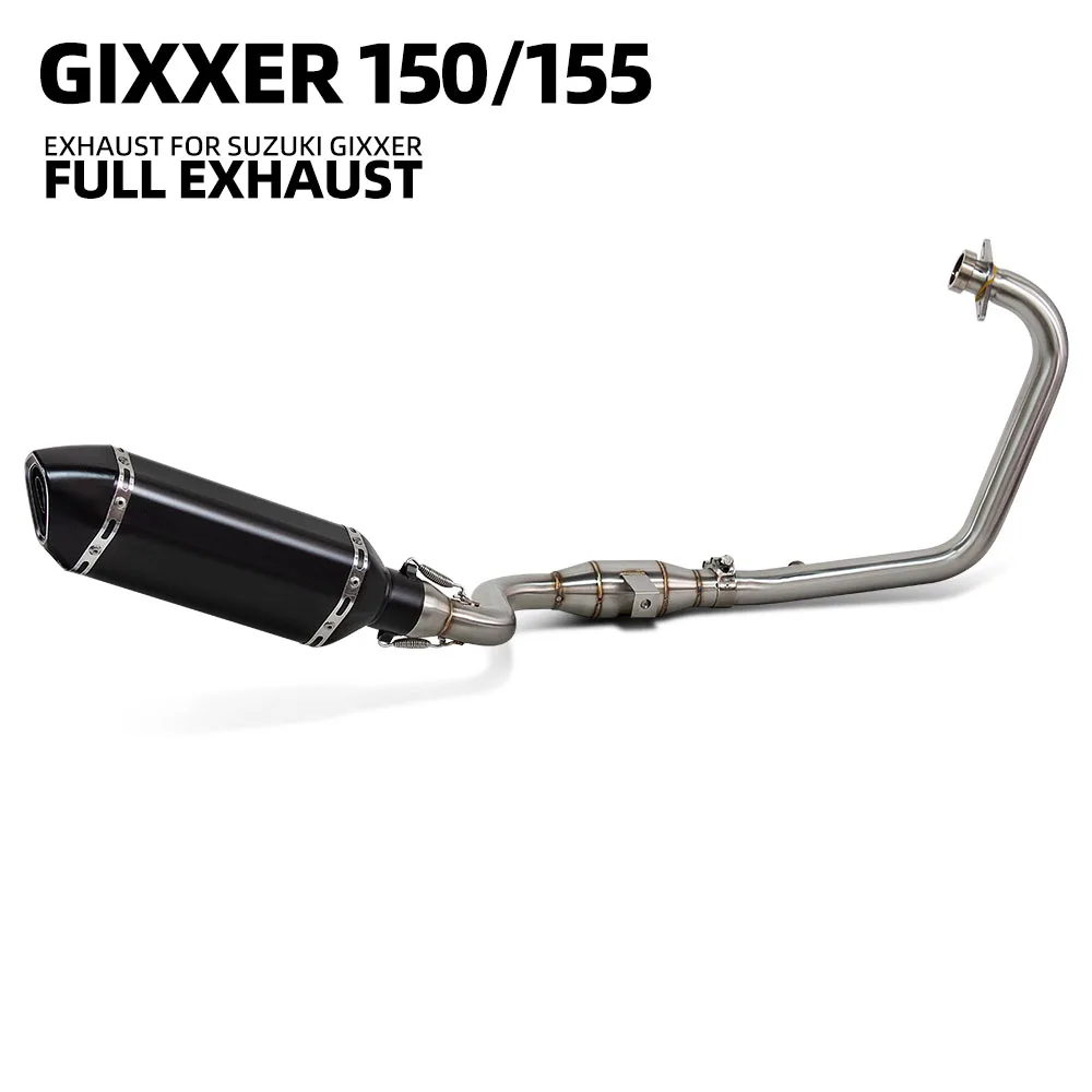 Sistema de escape completo Gixxer 150 con silenciador de 370 mm para motocicleta Suzuki Gixxer 150 SF150 Gixxer 155 SF155, kit de tubo de escape.