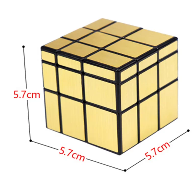 3x3x3 & 2x2x2 Mirror Shaped Rubik\'s Cube Children\'s Puzzle Toy Golden/Silver Exercise Finger Flexibility Toys For Entertainment