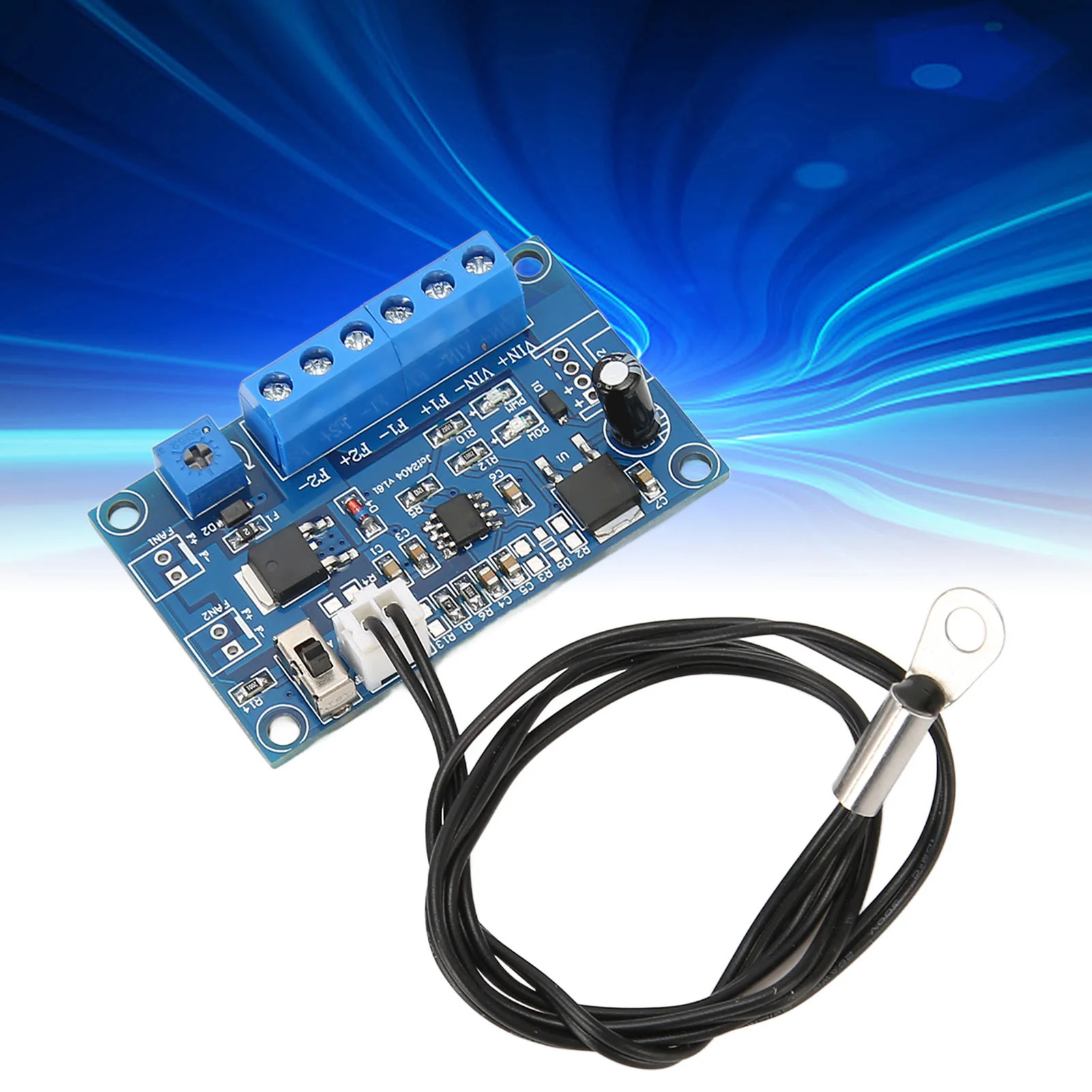 PC Fan Speed Controller Easy Connection Stable 19.7in Cable Adjustable Fixed Mode PWM Fan Speed Controller for 12V/24V Fan