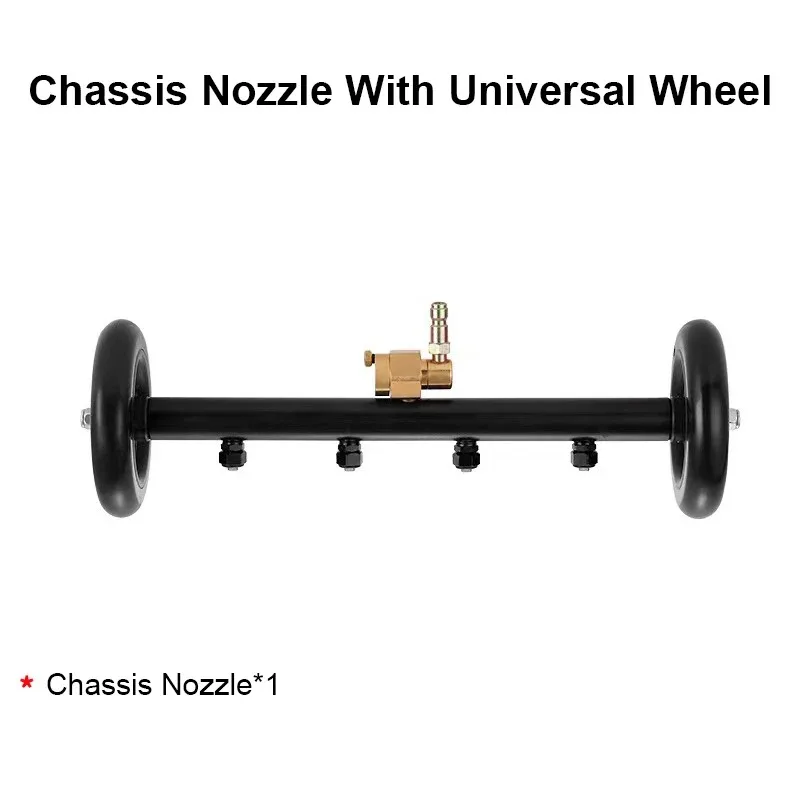 Car Chassis Undercarriage Pressure Washer Cleaner With Wheels Multi Nozzle Under Car Wash Tool Straight & Curved Extension Lance