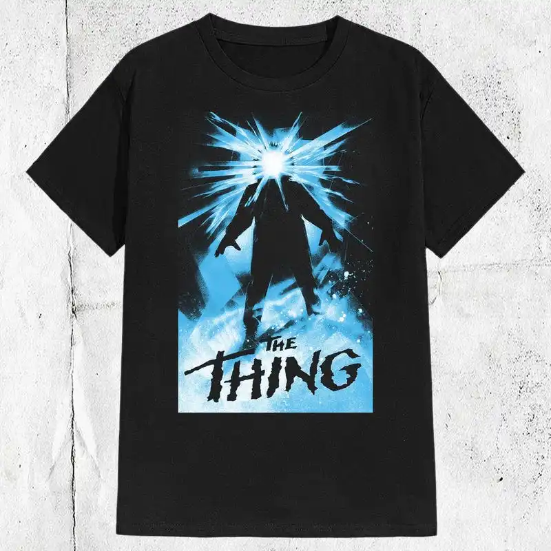 80s The Thing Horror Movie T-shirt ,Graphic Short Sleeve Crew Neck Cotton T-Shirt