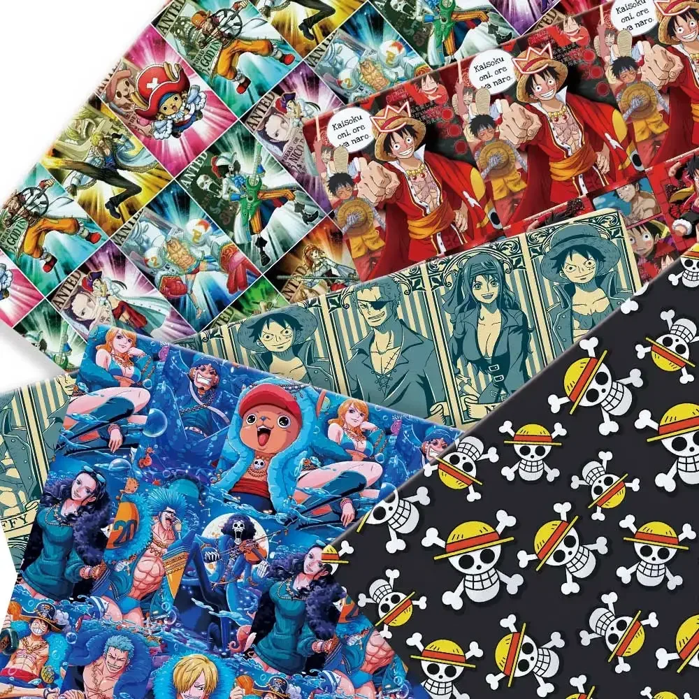 One Piece Anime peripherals Fabric 140*50cm DIY Sewing Patchwork Quilting Baby Dress Printed Fabric Fabric Sewing Kids