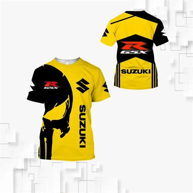 Latest Quick Drying Fitness Exercise T-Shirt Suzuki GSX-R Comfortable Breathable Training Tops Loose Sportswear Clothing