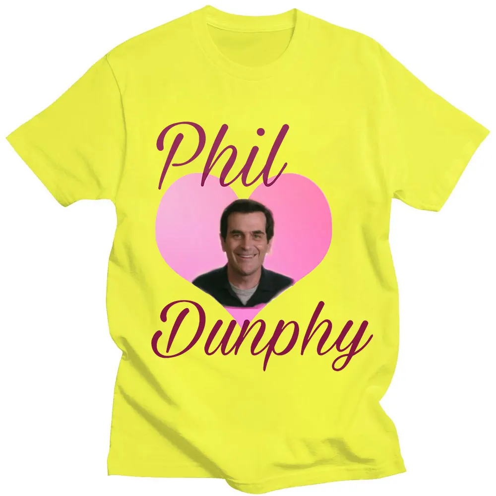 American TV Show Phil Dunphy Graphics Print T-shirts Harajuku Men's Cotton High Quality Short Sleeve T-shirt Oversize Streetwear