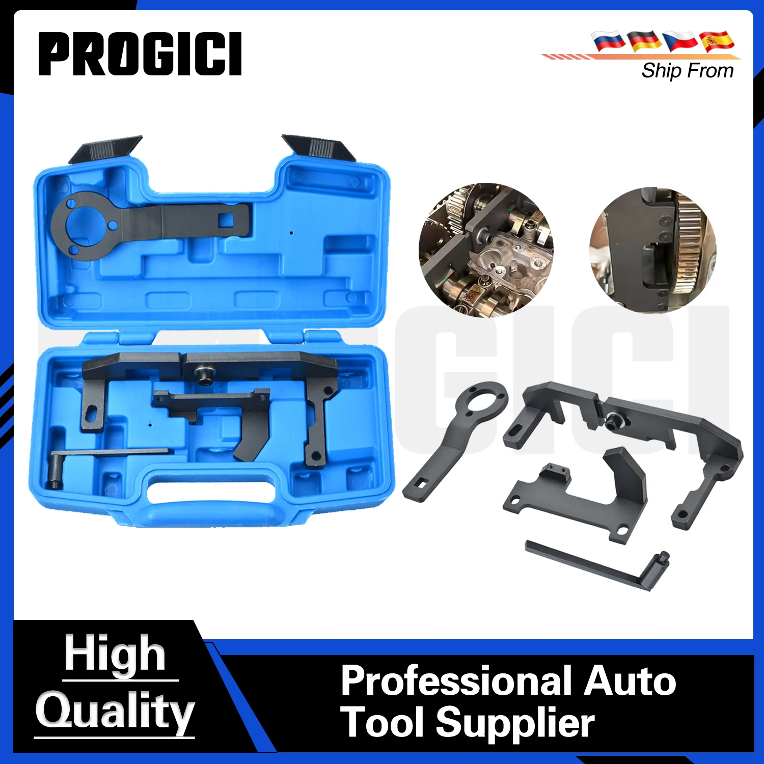 Kit d'outils de calage de distribution de vilebrequin PROGICI pour moteurs essence Citroën C3 C4 Peugeot 108 208 2008 308 1.0 1.2 VTI