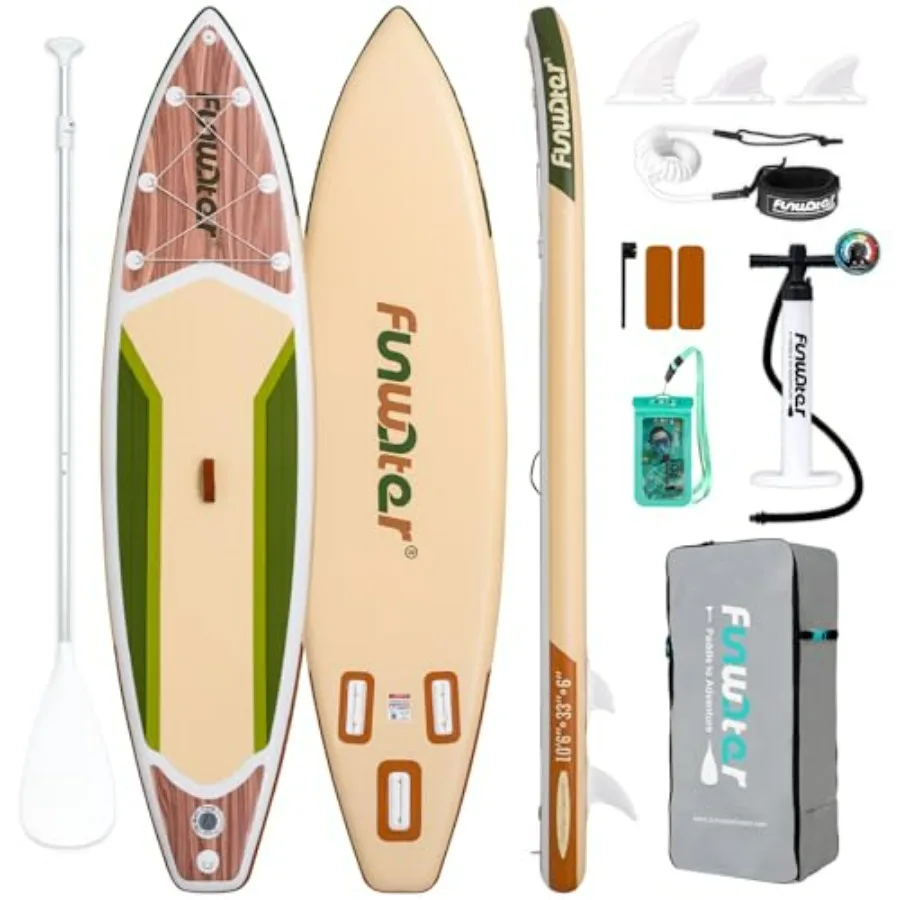 Inflatable Stand Up Paddle Board for adults and youth, PVC material, blue, ultra-stable wide design with anti-slip EVA deck and