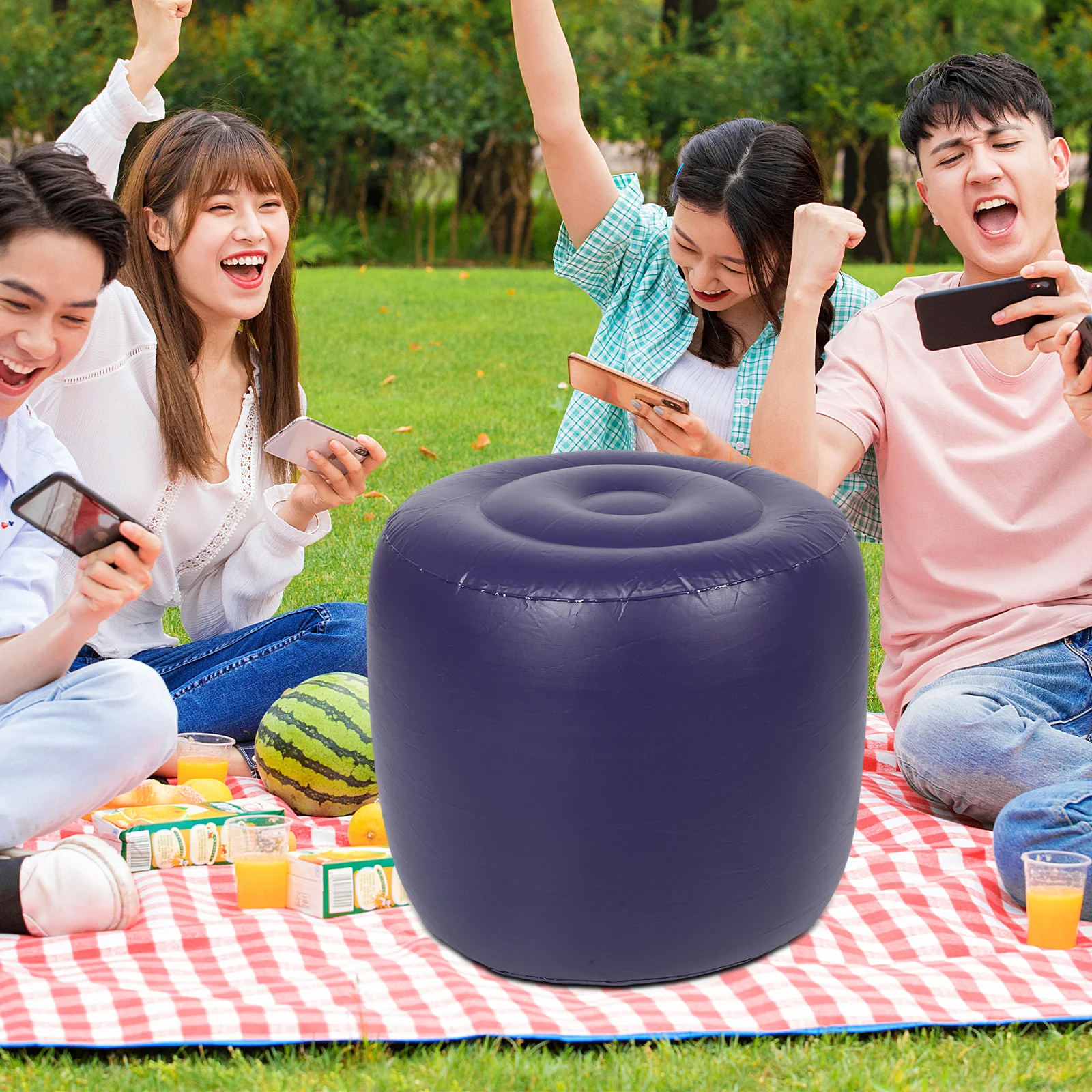 

Inflatable Inner Core Stool Cushion Lightweight Foldable Camping Outdoor Chair Pad Seat Comfortable Fishing
