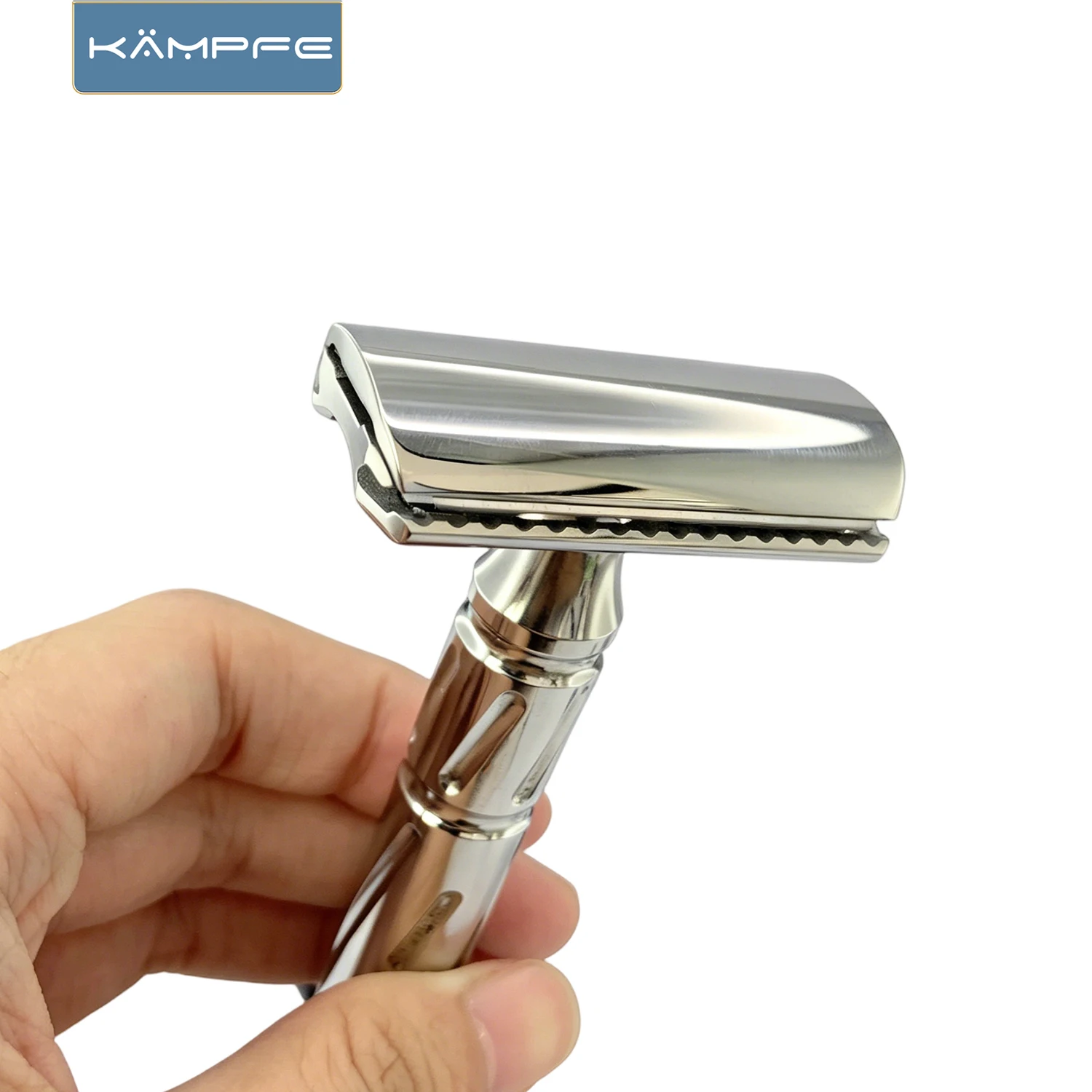 

KAMPFE CNC Manual safety 316L Stainless steel shaver head polished razor head for Daily Use