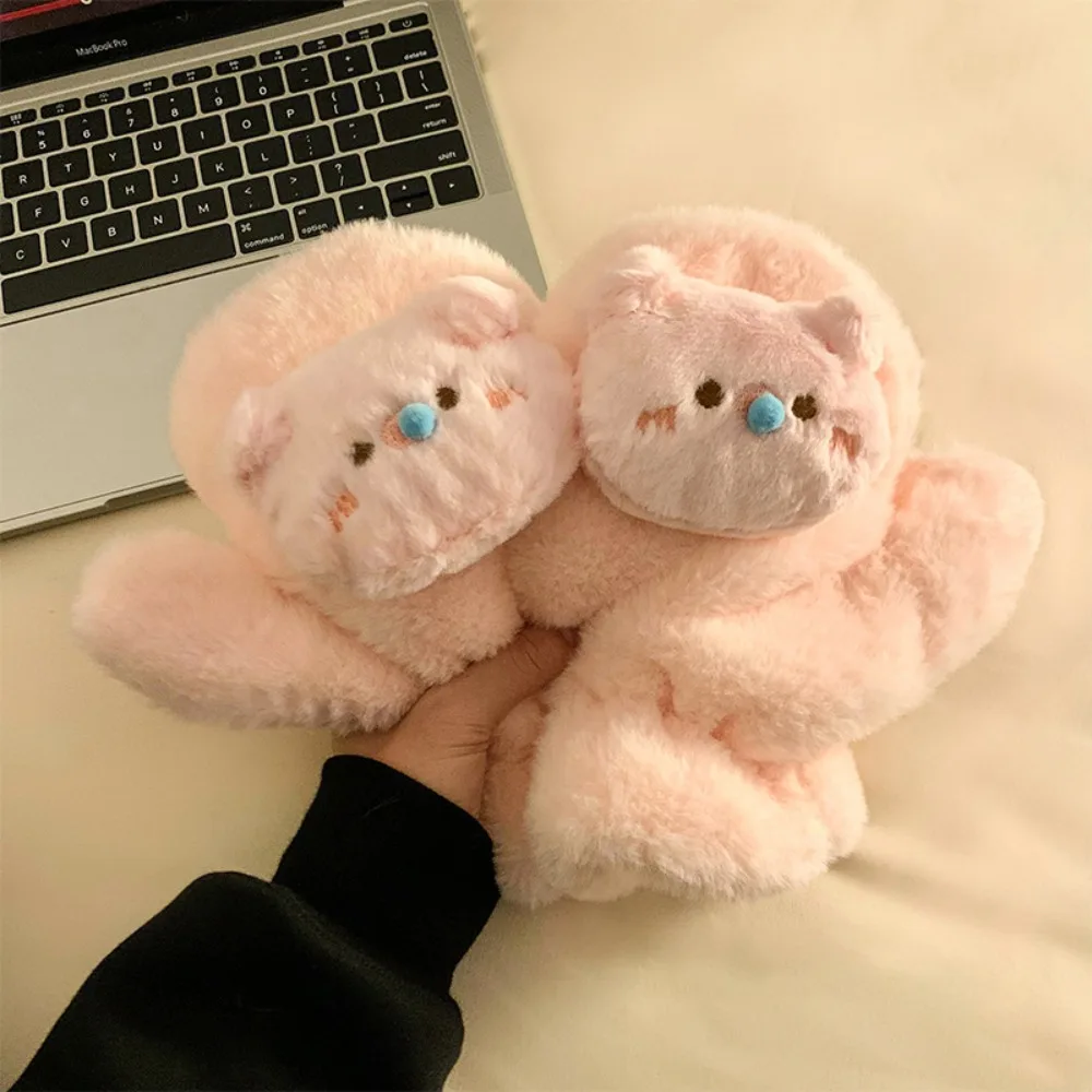 

Cute Plush Cross Scarf Thicken Windproof Cold Protection Neckerchief Wrap Soft Cartoon Pig Gloves Outdoor