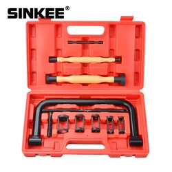 12Pcs Valve Spring Compressor with Valve Hand Lapper Grinding Tool Engine Cylinder Head Stick Tools Kit