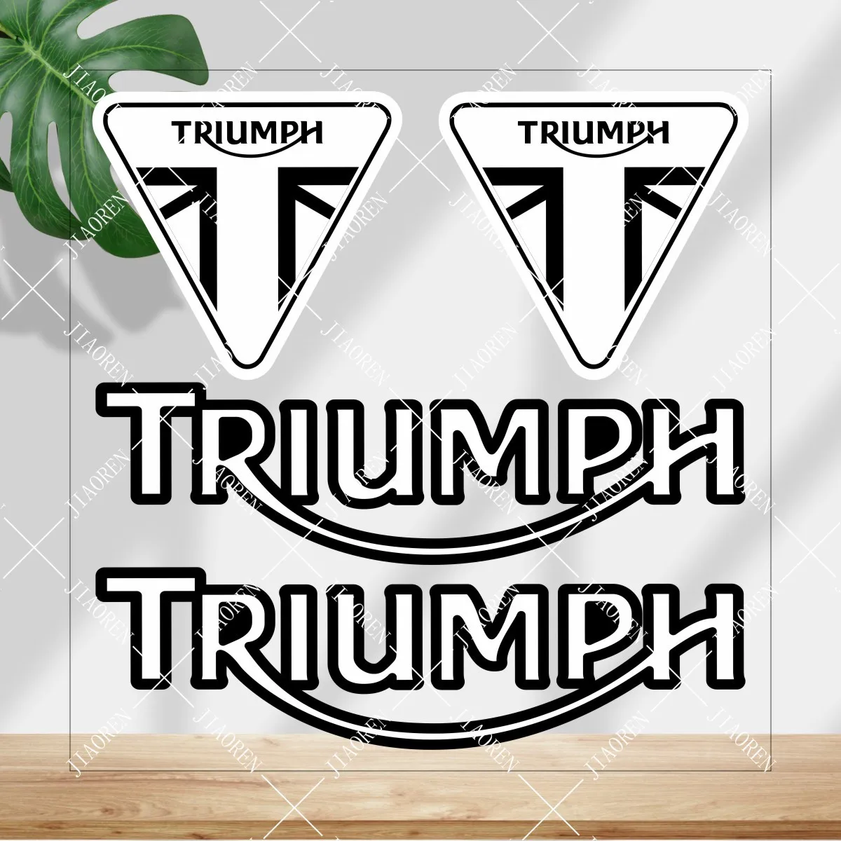 

Christmas Triumph Sticker Logo Motorcycle Tank Helmet Decal Reflective Kit #4
