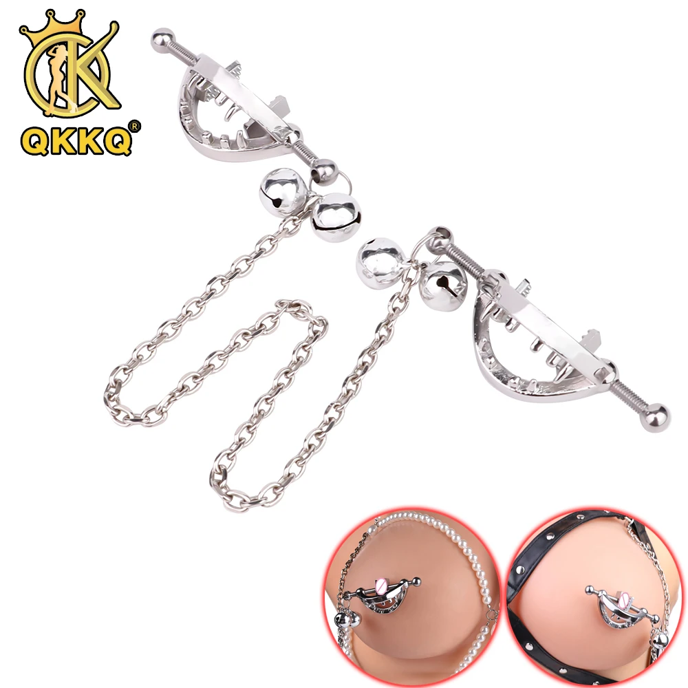 

QKKQ 1 Pair Nipple Clamps Women Breast Clips Nipple Stimulator Erotic Sex Toys Slave Restraint Accessories For Couple Adult Game