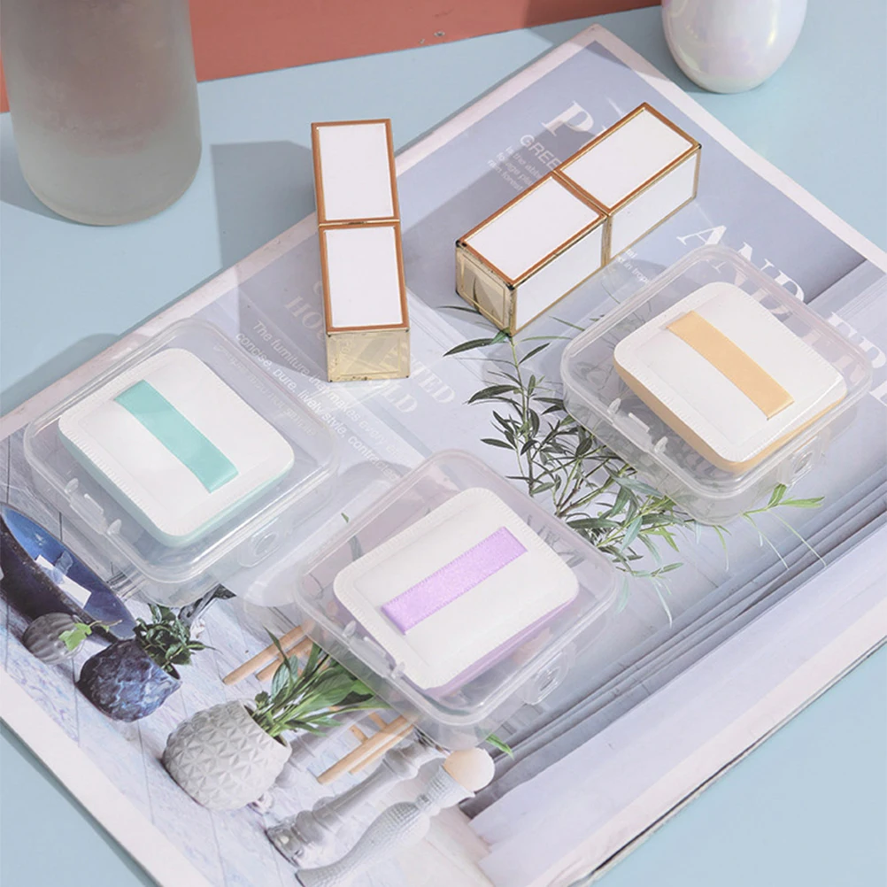 

10pcs Makeup Storage Box Portable Egg Holder Powder Puff Case Travel Durable Beauty Tool Container Reusable Powder