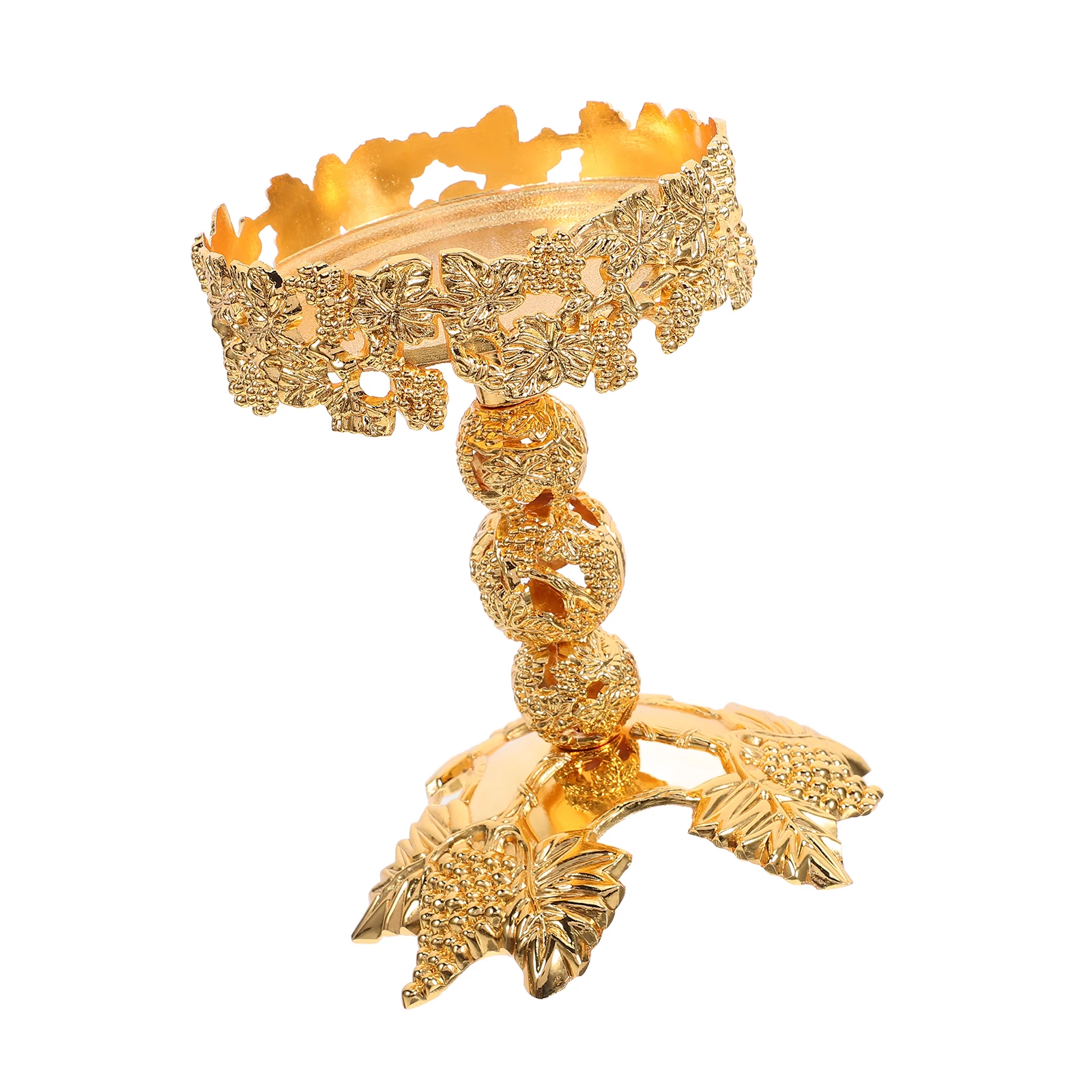 

Shabbat Candlestick Holder Golden Decorative Metal Wax Burner for Tabletop Arrangement Pillar Candles Stand Candleholder