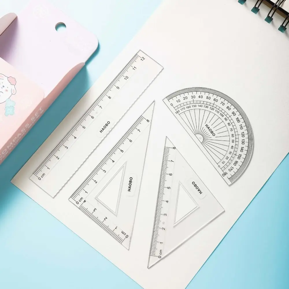 Ensemble de papeterie de dessin animé pour enfants, rapporteur de bureau, règle triangulaire, cadeau d'anniversaire, prix des étudiants, retour à l'école, 7 en 1