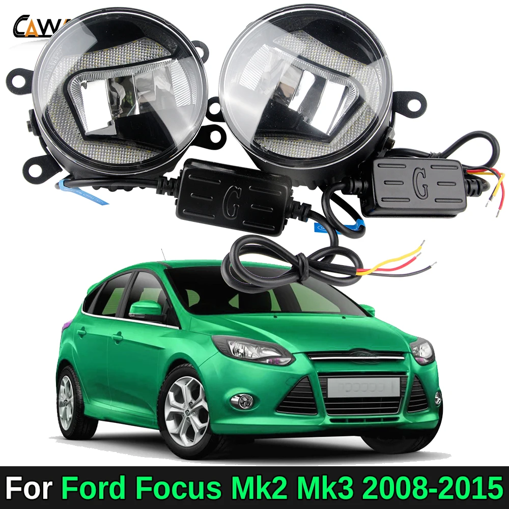 

2IN1 Car LED Fog Light with DRL Design Daytime Running Lamp 30W 12V For Ford Focus Mk2 Mk3 Sedan Hatchback Estate 2008-2015