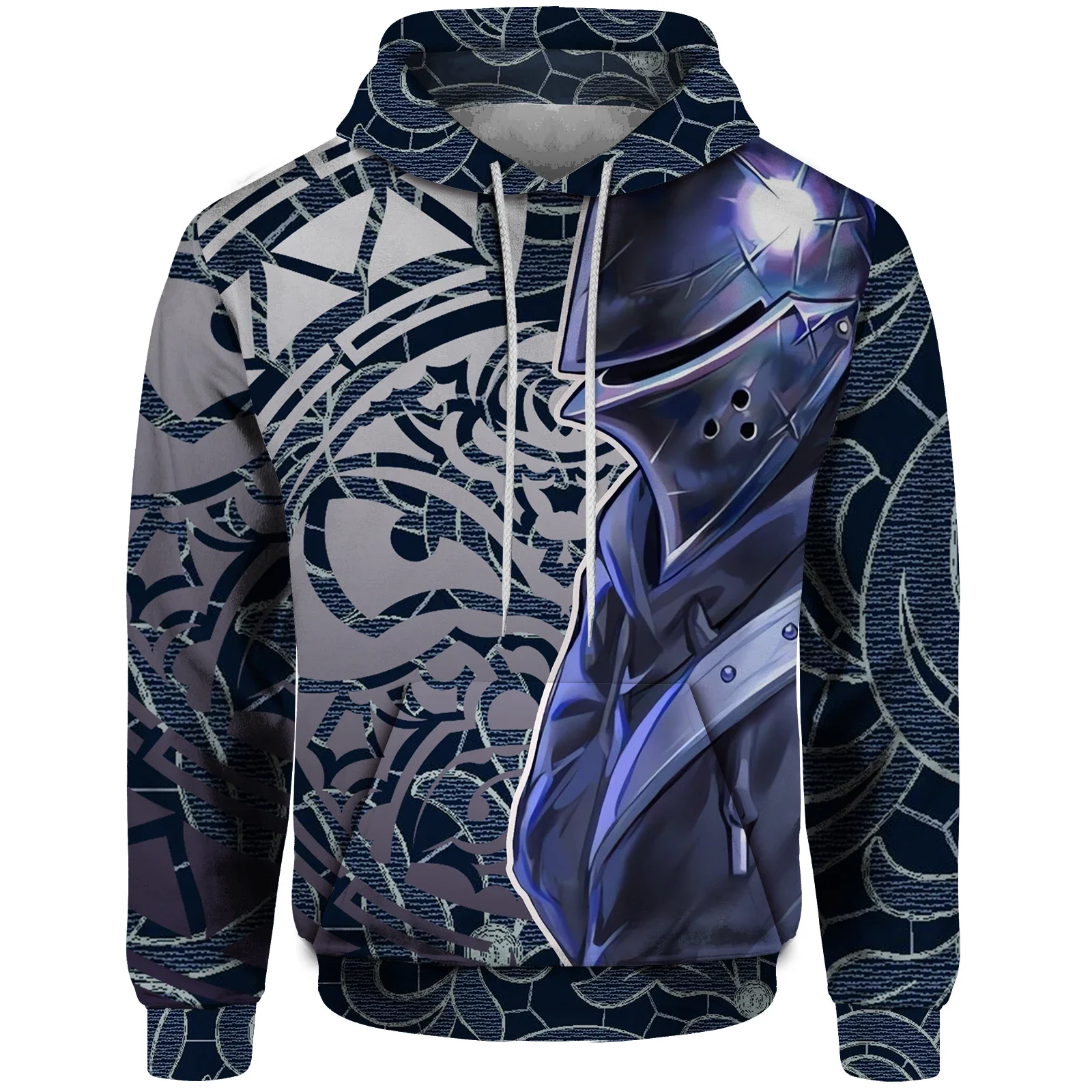 Man Hoodie Knight Graphic Hoodies 3D Printing Clothing Brands Retro and Comfortable New Long Sleeve Pullover Streetwear Oversize