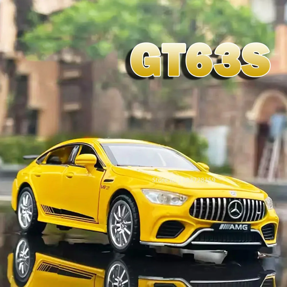 

1:32 GT63S C260L Модель автомобиля Игрушки из сплава, литой под давлением мини-транспорт, звуковой свет, двери, открытые модели орнаментов с откатным механизмом для мальчиков, подарки