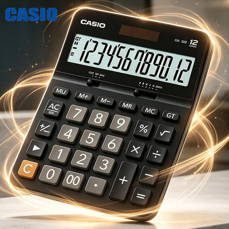 Casio DX-12B/DX-120B/AX-12B/AX-120B Durable calculator - No eye strain at work. Ideal for financial and office use.