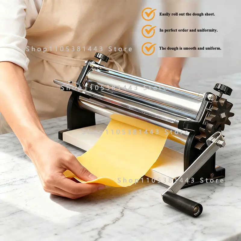 Adjustable Easy to Clean Durable Kitchen Tool Manual Pasta Maker Stainless Steel 304 Dough Roller