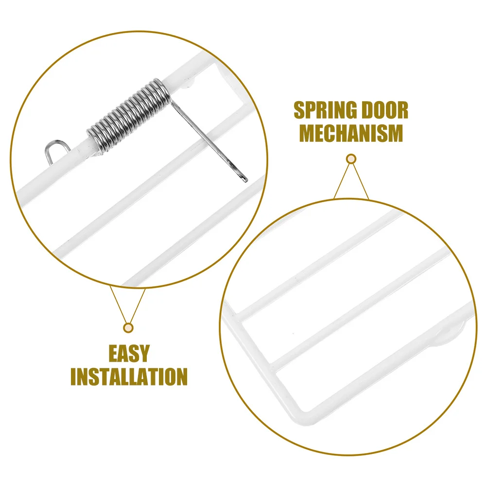 

4pcs Bird Replacement Plastic Spring Doors For Parrot Replaceable Bird Cage Door Part Pet Birdcage Accessories Cage Door Parts