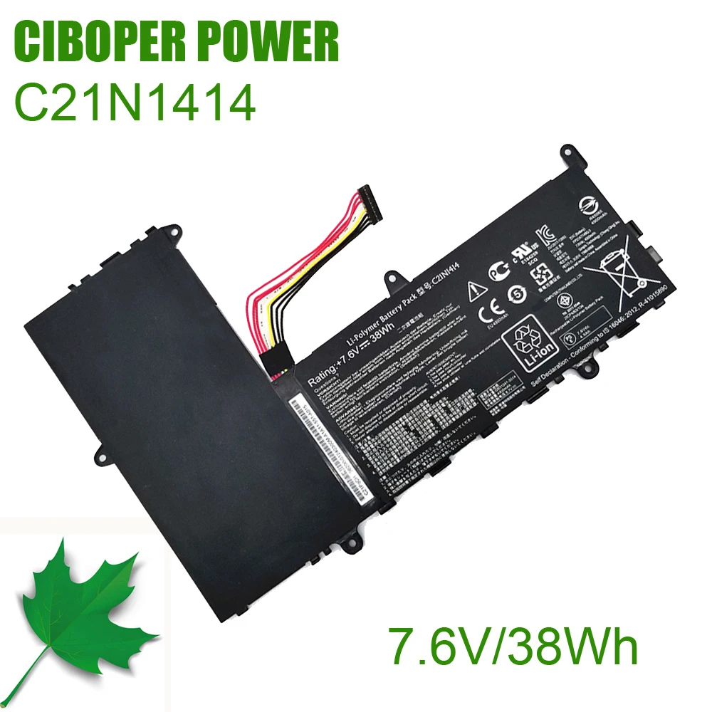 CP Laptop Battery C21N1414 7.6V 38Wh For EeeBook X205T X205TA F205TA Series X205TA-BING-FD015B F205TA-FD0064TS F205TA-FD0066TS