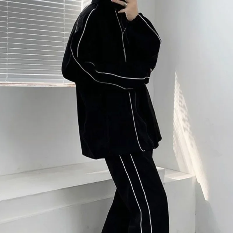 Jackets Women Sun-proof Bright Line Decoration Spring Summer Thin Couple Fashion Minimalist High Street Sporty Vintage BF Style