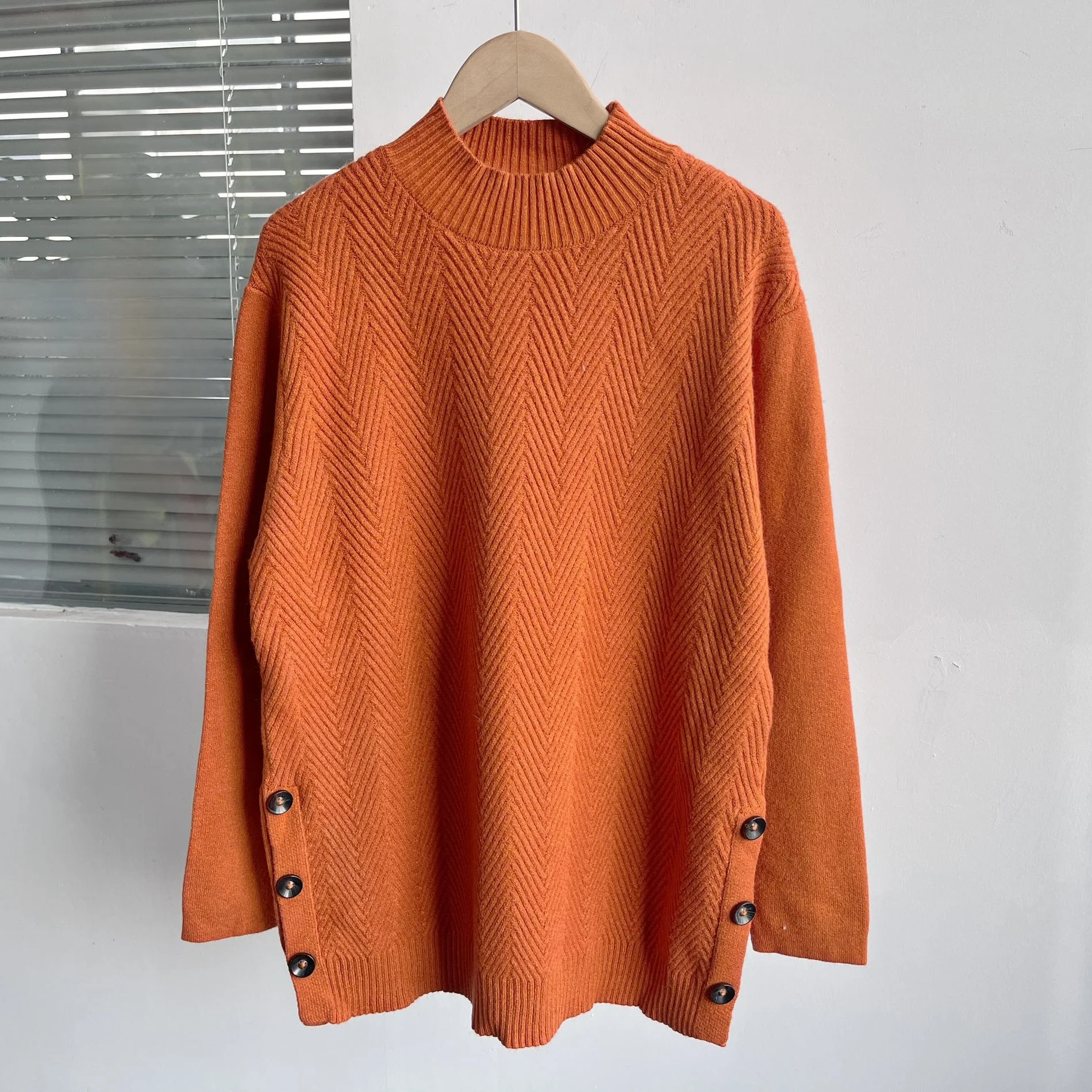 

Spring A1198 Loose Maternity Knitwear Long Sleeve Base Shirt Cover Belly Mommy Style Clothing plus Size Top Ladies Sweater