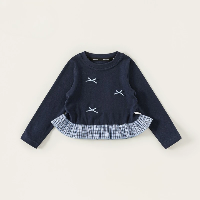 Camiseta De encaje a cuadros para niños, Camisa De manga larga para niñas, Ropa para niños, suéter para niñas, Ropa para niños, Ropa para bebés, Ropa De Niño