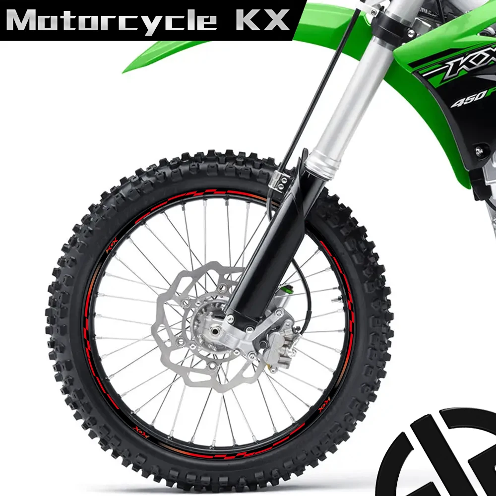 Motorcycle Wheel Sticker Decal Reflective Rim Stripe Tape Hub For KX 450 125 500 250X 450X KX450SR KX250F KX450F 50 YEARS