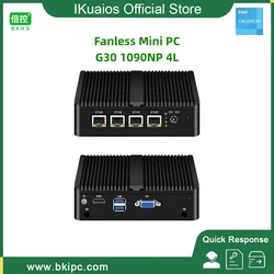 IKuaiOS-Mini PC sans ventilateur Intel Celeron N4000 J4125, 4xLAN i226 2.5G Ethernet 2xDDR4, appareil pare-feu pfwhip ESXi OPNsense G30