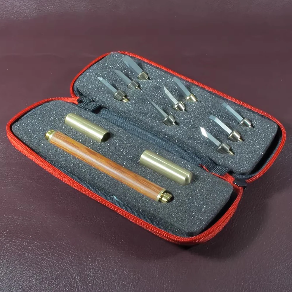 Tungsten Steel Engraving Tool Set - Detachable Blade for Stone, Wood, Nut & Seal Carving