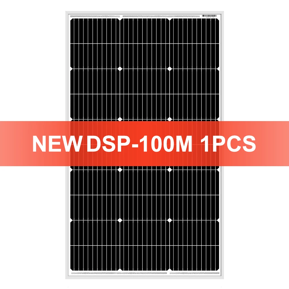 DOKIO 18V 100W stijf zonnepaneel China 18V monokristallijn silicium waterdicht zonnepaneel opladen 12V # DSP-100M Kamperen/Thuis/RV