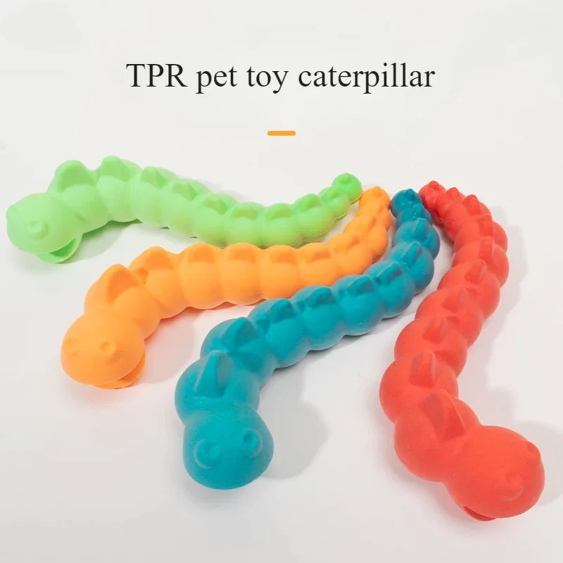 

TPR Foam Caterpillar Pet Toy Bite Resistant Molars Resistant Multi-color Segmented Insect Dog Toy