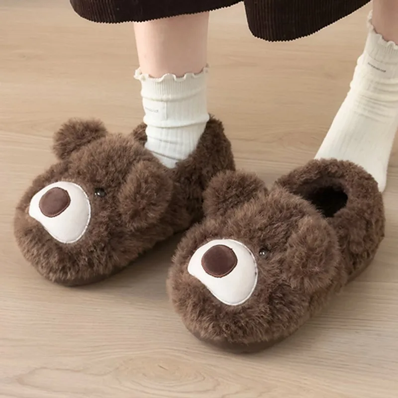 Women Boots Winter Warm Cotton Slippers Cute Animal SlipOn Shoes Soft NonSlip Soles Lightweight Easy Wear Closur Footwear
