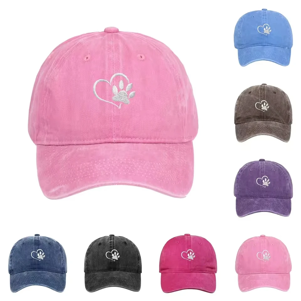 Gorra de béisbol para mujer con patrón de bordado en forma de corazón, gorra ajustable, gorra para deportes al aire libre, gorra de béisbol para profesores, Gorras Hombre