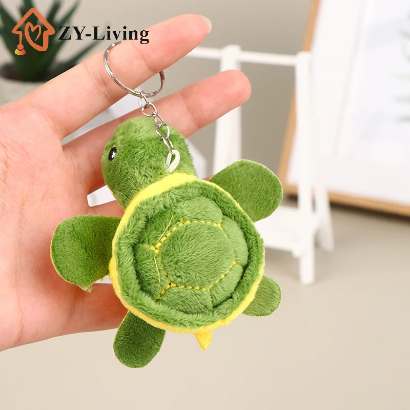 1PCS 10cm Cute Cartoon Turtle Doll Plush Toy Keychain Bag Pendant Children's Gift