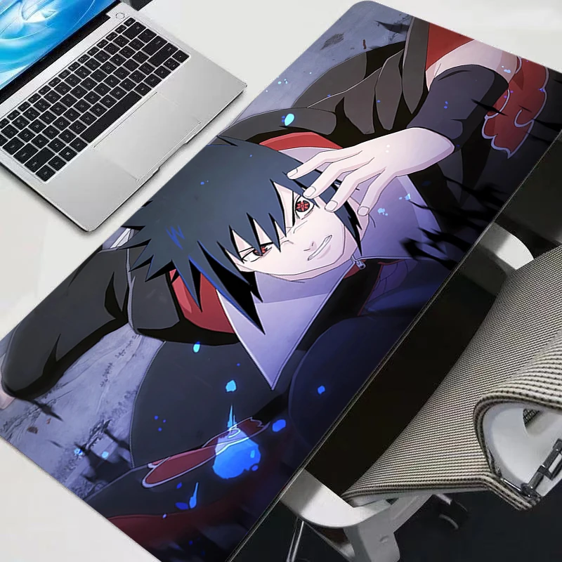 Muismat HD Bureaumat Anime N-naruto Speelkleed Gaming Muismat Speed Sasuke Uchiha Computer en Kantoor Gamer Kast Toetsenbord Pad