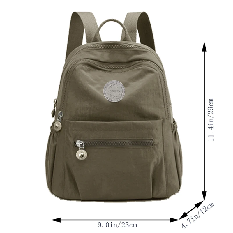Daily Wear Simple Solid Tone Womens Backpack Fashion Lightweight Design, Portable Layout for Outdoor Leisure and Student Use