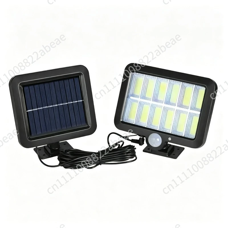 LED Outdoor Solar Powered Human Body Induction Lamp Split Type Courtyard Lamp Solar Charging Courtyard Garage Porch Lighting